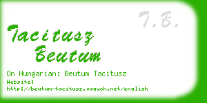 tacitusz beutum business card